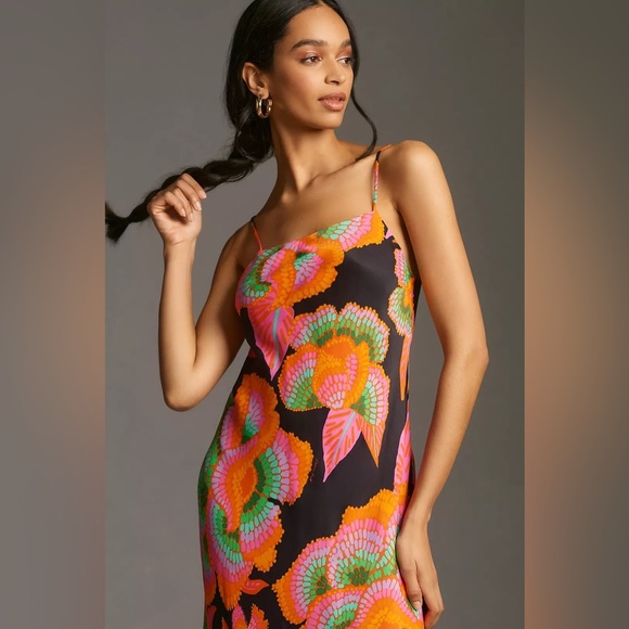Farm Rio x Anthropologie Floral Maxi Slip Dress - Picture 2 of 10